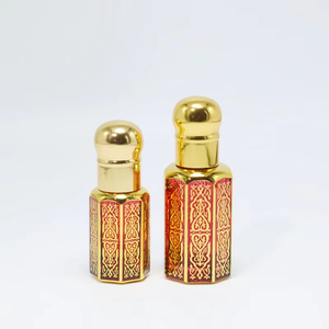 Essential Oil <b>Bottle</b> Empty High Grade <b>Perfume</b> Massage Smear <b>Sample</b> Glass Portable Electroplated Surface Custom Logo Flat Shape - Product Image 5