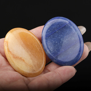 HZ Pietra Grezza Ovale Intagliata per Massaggio con la Mano, Massaggiatore Naturale in Minerale per Decompressione del Pollice - Product Image 1