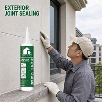 Scellant acrylique FEIDU'S HOME 300 ml, flexible, étanche à l'air, peignable, pour les joints des fenêtres et des portes
