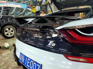 สปอยเลอร์ท้ายคาร์บอนไฟเบอร์สำหรับ BMW I8 ใหม่ พร้อมกันชนรถยนต์คาร์บอนไฟเบอร์ - Product Image 5