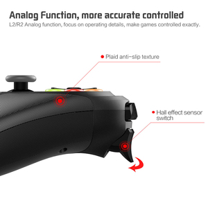 คอนโทรลเลอร์เกมไร้สายบลูทูธสำหรับแอนดรอยด์  จอยเกมแบบมีสาย USB สำหรับพีซี คอนโทรลเลอร์เกมสำหรับสมาร์ททีวี/ทีวีบ็อกซ์ PS3 เกียร์ - Product Image 3