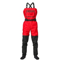 Cuissardes de pêche respirantes et imperméables 3 couches, durables, avec bottes intégrées de 4 mm pour la chasse au canard et la pêche à la mouche