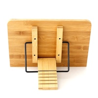 Support de tablette en bois Portable personnalisé, support de livre réglable en bambou pour la lecture