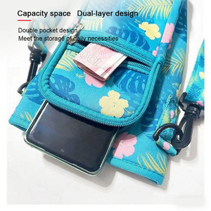 Tas Selempang Portabel Anti Air Berinsulasi Neoprene untuk Ponsel, Tumbler, Botol Air, Dilengkapi Tali Bahu - Product Image 5