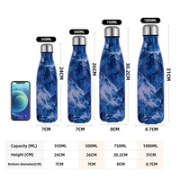 Bouteilles isothermes réutilisables en acier inoxydable 18/8 à double paroi, sans BPA, imprimées sur mesure