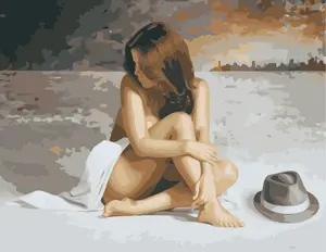 Pinturas nude atacado com menina sexy, diy, pintura artesanal de parede, pintura por números para adultos