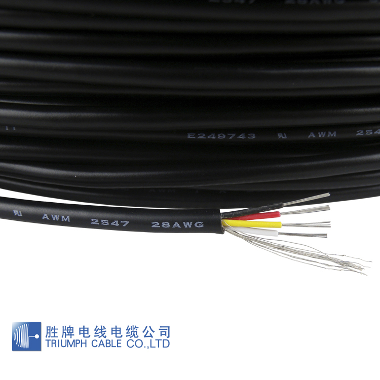 Cavo Segnale Schermato Multi-core 4 Conduttori - 22/24/28 AWG - UL2547 Nero