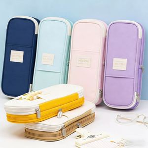 กระเป๋าใส่ดินสอขนาดใหญ่ กล่องใส่เครื่องเขียนสำหรับเด็กผู้หญิง พนักงานออฟฟิศ นักเรียน อุปกรณ์จัดระเบียบเครื่องเขียน อุปกรณ์การเรียน - Product Image 1