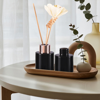 Bouteille diffuseur d'arôme d'aromathérapie huile essentielle personnalisée de 50ml bouteille vide diffuseur de parfum roseau en verre ambré