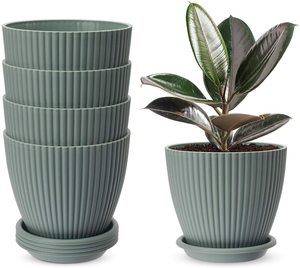 BEES Plant Pot Flowerpot Plastic Green Dill Green Plant Flower Pot maceta plastica