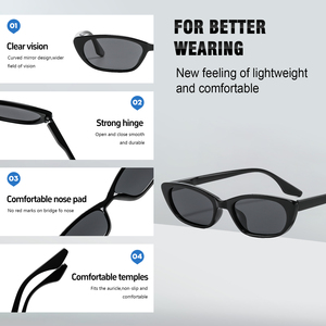 Lunettes de soleil polarisées noires personnalisées en gros avec logo, haute qualité, marque de créateur célèbre, protection UV400, style vintage 2026 - Product Image 5