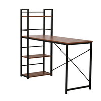 Bureau de jeu compact en bois à 4 niveaux avec étagère, table d'ordinateur moderne pour la maison et le bureau, vente en gros d'usine