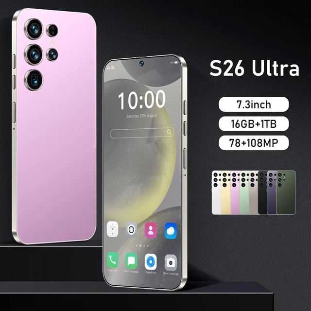 Eye-catching S26 Ultra 6.9inch Octa Core Android 14 Smartphone 5000mAh Battery Dual SIM 4G Wi-Fi 5G 108MP Camera 90Hz Display