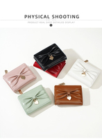 Dompet Wanita Kecil Baellerry Baru, Dompet Lipat Tipis Modis untuk Wanita dan Remaja Putri, Dompet Koin Resleting, Bahan Kulit PU