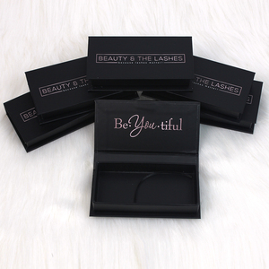 B596 kotak bulu mata kosong kotak bulu mata hitam paket label pribadi kustom kotak kemasan bulu mata Kasus bulu mata - Product Image 3