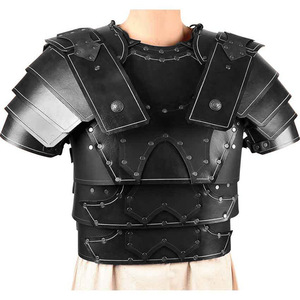 Steampunk PU cuir cuirasse gothique gilet Cuirass médiéval Viking chevalier <span class=keywords><strong>Cosplay</strong></span> Costume gladiateur épaule poitrine - Product Image 5