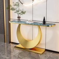 Meubles de salon, ensembles de table console en métal de luxe Table d'entrée à miroir moderne à vendre