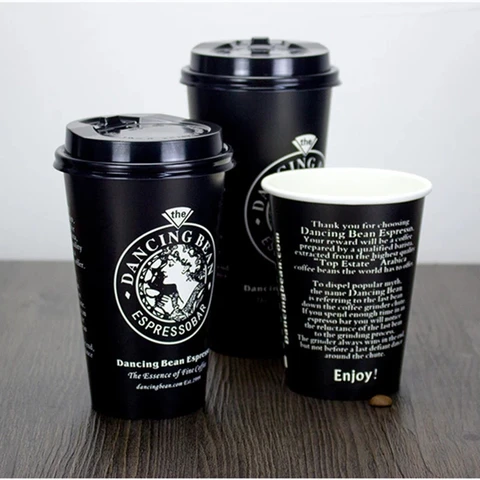 Cup Coffee Hot Coffee Cups Paper With Logo