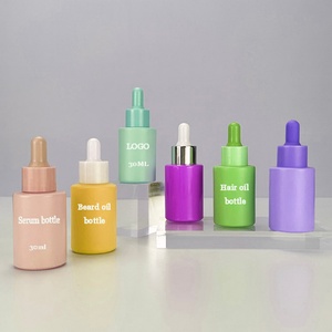 Luxury <b>Empty</b> Hair Essential Oil <b>Bottles</b> 30 50ml 1oz square Skincare Packaging Cosmetic Face Serum Glass Dropper <b>Bottle</b> with Box - Product Image 6