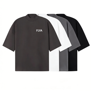 Fabricant de vêtements streetwear sur mesure, t-shirt pour homme à col rond de haute qualité 300 g/m², t-shirt décontracté à épaules tombantes, t-shirt à manches courtes pour homme - Product Image 1