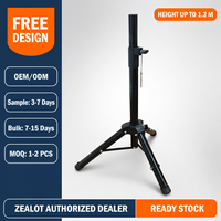 Support de Haut-Parleur Trépied Métallique Réglable Hauteur Max 1,2M 1kg Portable pour Zealot S95 ZE01 PT21 ZE21 ZE41 ZE51 DJ Party