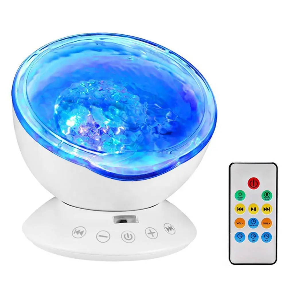 Baby night light projector ocean waves with music