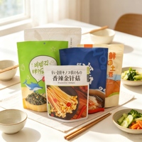 Sachet Doypack Vertical en Plastique Alimentaire avec Encoche de Déchirement, Impression Personnalisée, pour Snacks
