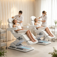 Fauteuil de Beauté Électrique Professionnel à 4 Moteurs, Pivotant à 360 Degrés, pour Injection Esthétique Médicale avec Commande Latérale au Pied