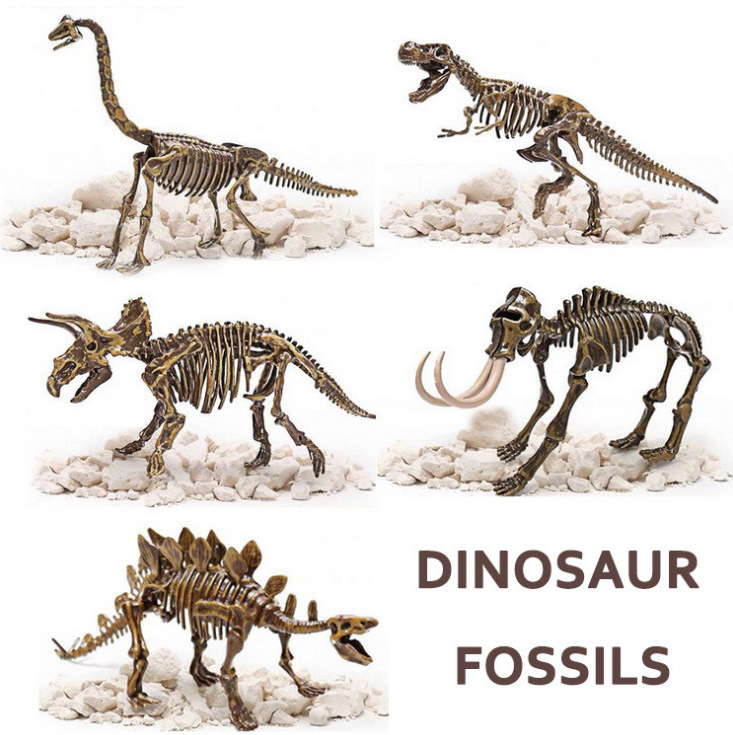 Grande dinosauro scheletro bronzo