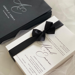 Invitations de <span class=keywords><strong>mariage</strong></span> Carte de luxe avec pochette enveloppe Logo personnalisé Invitations élégantes pour annonce de <span class=keywords><strong>mariage</strong></span> formelle Besoins de baptême - Product Image 1