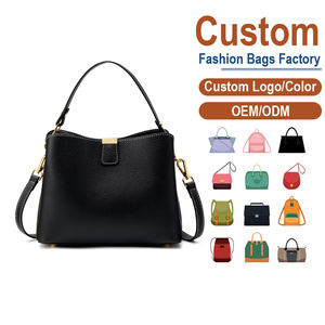 Bolso de Lujo Personalizado de Fábrica, de Cuero Genuino de Grano Completo, Estilo Vintage, Tipo Cubo, Negro, de Diseñador, con Función Antirrobo - Product Image 1