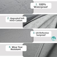 Housse de voiture en coton PVC imperméable, résistante, protection tout temps, quatre saisons, ajustement universel