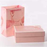 Boîte d'emballage de luxe rose pour parfum et crème pour le visage avec gaufrage, boîte cadeau en papier tiroir personnalisée, matériaux recyclés