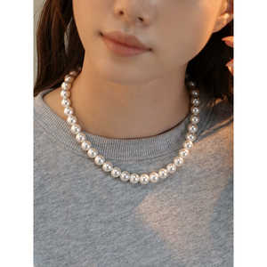 Collier de perles pour femme WENCHI, nouveau modèle populaire 2025, 10 mm, à superposer, avec chaîne de 40+5 cm - Product Image 3