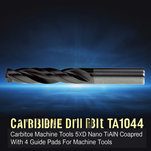 Carbide <b>Drill</b> Bit TA1044 5xD Nano TiAlN Coated With 4 <b>Guide</b> Pads For Machine Tools - Product Image 3