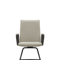 Chaise de conférence moderne et simple en cuir synthétique, dossier droit, base cantilever fixe, chaise d'accueil pour invités