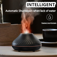 5V USB huile essentielle ultrasons brume fraîche Mini humidificateur 7 couleurs lumière LED Portable bureau flamme arôme diffuseur