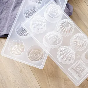 Popular Kitchen 3D Mini Baking Cake Many Shapes White PP Pudding Chocolate Mold