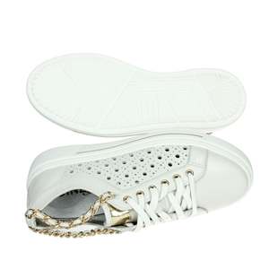 Sneakers Cinzia Soft Donna Bianco con Plateau Chunky in Pelle Bianca - Product Image 6
