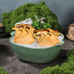 Vajilla Popular Green Fairy Tale Mountain Breeze Hot Pot: Plato de Hielo con Carne Seca de Res de Nueve Segundos, Plato de Carne de Res con Copos de Nieve, Tripa - Product Image 3