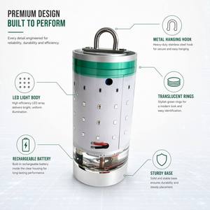 Lampe de pêche au calamar Osum rechargeable 360° °   Lampe submersible LED verte, étanche, attirant les poissons de nuit en mer, avec corde - Product Image 3