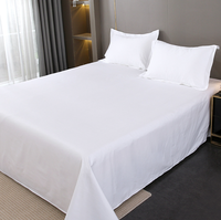 Ensemble de literie en microfibre 4 pièces, drap plat, drap-housse, 2 taies d'oreiller pour hôtel
