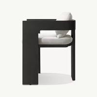 Ensemble de meubles de jardin en aluminium moderne, ensemble de salle à manger d'extérieur, chaise et table de salle à manger d'extérieur pour hôtel, villa, parc, patio, cour