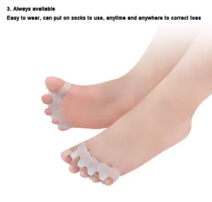 Gratis Monster S-King Man En Vrouwen Bunion Hallux Valgus Gel Siliconen Teen Separator Voetverzorging Siliconen Beschermer