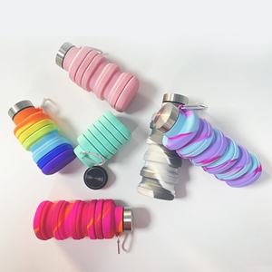 Gobelet d'eau en silicone rétractable et pliable de 500 ml, best-seller, résistant aux hautes températures, pour activités de plein air - Product Image 4