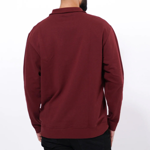 Sweat-shirt d'hiver à col zippé pour homme, coupe confortable, 100% polyester polaire, couleur unie, service OEM disponible, 300g - Product Image 2