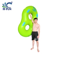 Parc aquatique gonflable à double tubes, piscine ondulé, flotteur, rivière paresseux