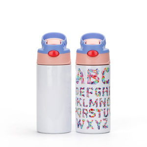 Benutzer definierte doppelwandige Edelstahl-Thermo flasche für Kinder Sublimation druck Blank Wasser trinkhalme Direct Minimalist - Product Image 4