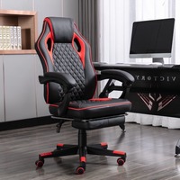 Chaise de jeu ergonomique en gros, chaise de bureau confortable pour la maison, chaise à dossier long pour l'étude et la chambre à coucher