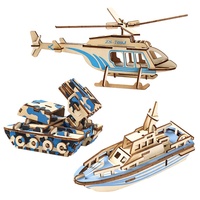 5 7 ans tranche d'âge en bois 3D bricolage Puzzles 7 jouets de développement pour enfants modèles de navires d'avions Puzzle pour Lego pour la construction F1